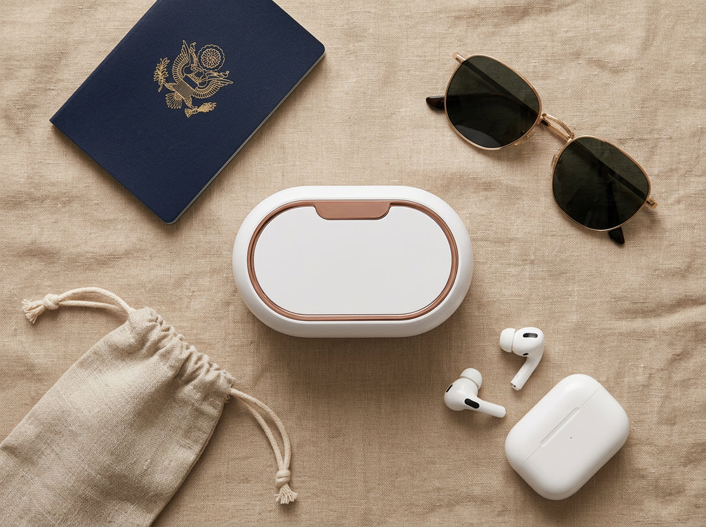 OptiClean travel flat-lay